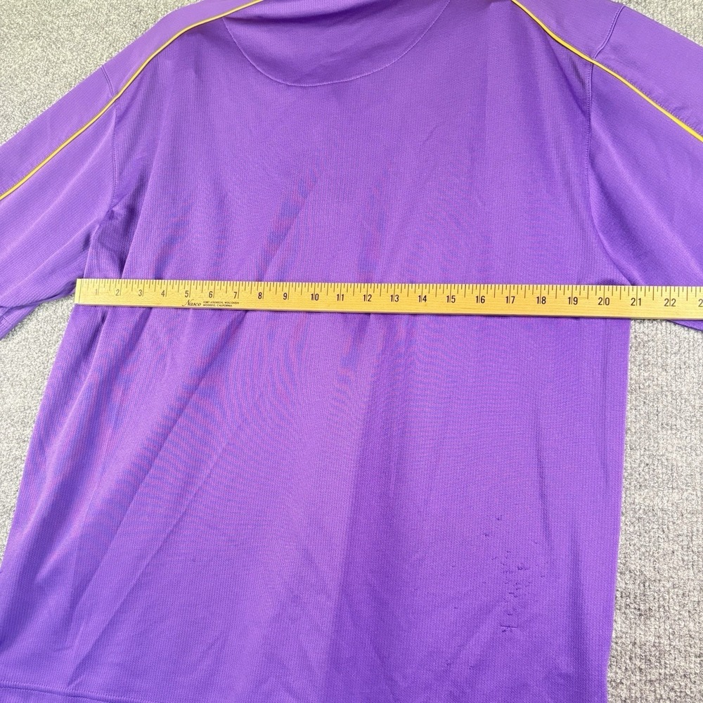PGA Tour LSU Tigers Polo Shirt Men's XL Purple Gold Embroidered NCAA Golf - Picture 8 of 8